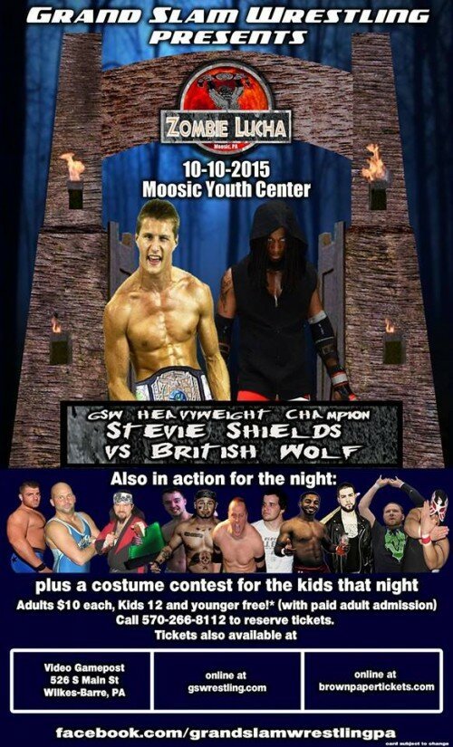 Pro Wrestling “Zombie Lucha” in Moosic, PA on Oct 10